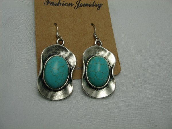 Turquoise Stone Earring in Silver
